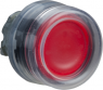 Pushbutton, illuminable, groping, waistband round, red, front ring black, mounting Ø 22 mm, ZB4BW5437