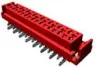 Socket header, 16 pole, pitch 1.27 mm, straight, red, 1-338069-6