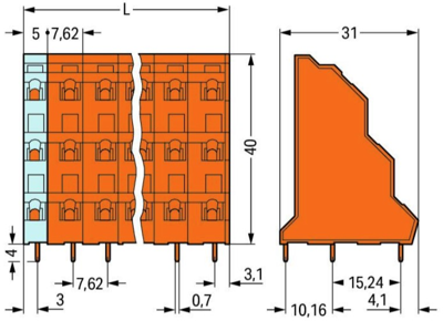 737-604 WAGO PCB Terminal Blocks Image 2