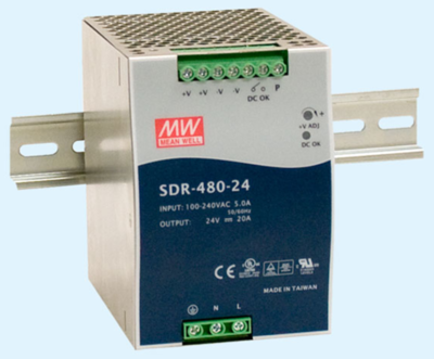 SDR-480-24 MEAN WELL DIN Rail Power Supplies