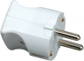 Schuko plug straight, one-piece housing, 3 x 1.5 mm², arctic white