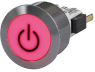 Pushbutton, 1 pole, white, illuminated  (white), 100 mA/30 VDC, mounting Ø 22 mm, 22.1 mm, IP66/IP67, 3-147-541