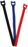 Velcro cable tie kit, releasable, nylon/polyeste, (L x W) 200 x 11 mm, black/blue/red