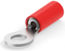 Insulated ring cable lug, 0.3-1.42 mm², AWG 22, 4.17 mm, M4, red