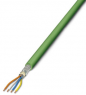 PVC ethernet cable, Cat 5, PROFINET, 4-wire, 0.34 mm², AWG 22-1, green, 1416392