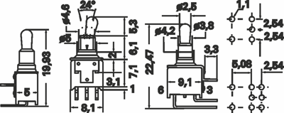 TL46W005000 APEM Toggle Switches