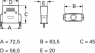 D-Sub connector housing, size: 4 (DC), straight 180°, plastic, silver, AGP 37 G