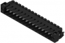 Pin header, 15 pole, pitch 3.5 mm, straight, black, 1842670000