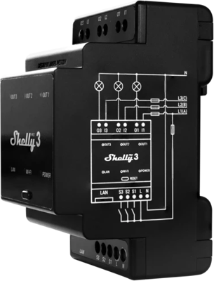 SHELLY_PRO3 Shelly Monitoring Relays Image 2