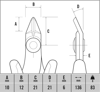 T3887 C.K Tools Side Cutters, Tip Cutters Image 2