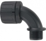 90° hose fitting, M12, 10 mm, polyamide, IP66, black, (L) 8 mm