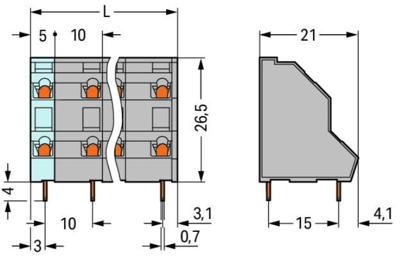 736-706 WAGO PCB Terminal Blocks Image 2