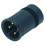 Panel plug, M12, 4 pole, solder connection, screw locking, straight, 09 0431 70 04