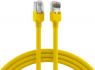 Patch cable, RJ45 plug, straight to RJ45 plug, straight, Cat 5e, S/UTP, PVC, 0.5 m, yellow