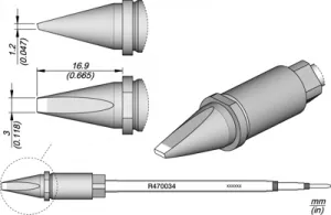 R470034 JBC Soldering tips, desoldering tips and hot air nozzles