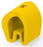 PVC cable maker, imprint "H", (L) 4.5 mm, max. bundle Ø 3.2 mm, yellow, EC5201-000