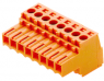 Socket header, 8 pole, pitch 3.5 mm, straight, orange, 1597420000