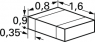 Ceramic capacitor, 1 nF, 50 V (DC), ±10 %, SMD 0603, X7R, 06035C102KAT2A