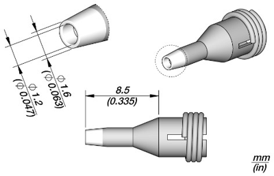 C360004 JBC Soldering tips, desoldering tips and hot air nozzles