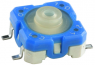 Short-stroke pushbutton, 1 Form A (N/O), 100 mA/35 V, unlit , actuator (white/blue, L 1.33 mm), 3.3 N, SMD