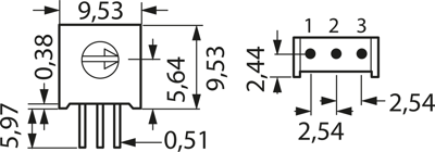 3386W-1-102LF Bourns Electronics GmbH Trimmer Potentiometers Image 2