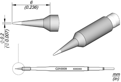 C210009 JBC Soldering tips, desoldering tips and hot air nozzles Image 2