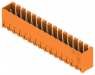 Pin header, 15 pole, pitch 3.5 mm, straight, orange, 1604600000