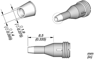 C360007 JBC Soldering tips, desoldering tips and hot air nozzles