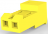 Socket housing, 2 pole, pitch 3.96 mm, straight, yellow, 3-640427-2