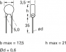 PTC thermistor, 0.45 Ω (R45), 160 °C, 25 %