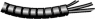 Cable protection conduit, 3 mm, black, PTFE, GTB-30-BLACK