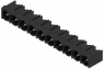 Pin header, 10 pole, pitch 7.62 mm, angled, black, 1059530000