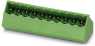 Pin header, 14 pole, pitch 5.08 mm, angled, green, 1767494