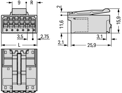 2091-1523/002-3000 WAGO Connecting Blocks Image 2