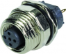 Socket, 5 pole, solder cup, screw locking, straight, 21033412530