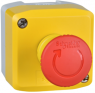 Surface mount housing, 1 emergency stop/emergency off button, 2 Form B (N/C) + 1 Form A (N/O), latching, XALK178G