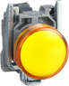 Signal light, illuminable, waistband round, orange, front ring silver, mounting Ø 22 mm, XB4BVG5