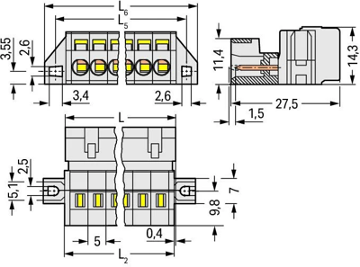 721-614/019-000 WAGO PCB Connection Systems Image 2