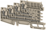 Multi level terminal block, spring balancer connection, 0.5-2.5 mm², 10 A, 4 kV, dark beige, 1906960000