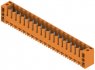 Pin header, 18 pole, pitch 3.5 mm, straight, orange, 1622190000