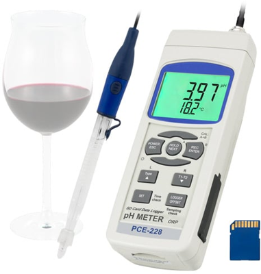 PCE-228WINE PCE Instruments Conductivity, PH-Meter, Refractometer Image 1