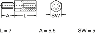 21070931/5,5 Spacer Bolts Image 2