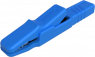 Alligator clip, blue, max. 9.5 mm, L 80.5 mm, CAT O, socket 4 mm, AK 2 S BL