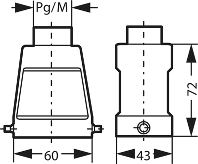 09300060442 Harting Housings for HDC Connectors Image 2