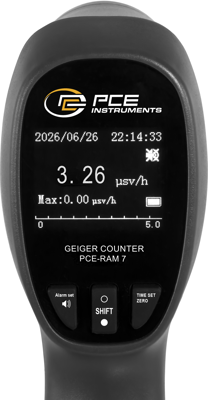 PCE-RAM 7 PCE Instruments Luxmeter, Sound Level Meter, Magnetic Field Tester Image 2