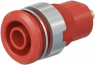 4 mm panel socket, solder connection, mounting Ø 12.1 mm, CAT III, CAT IV, red, 66.7050-22