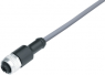 Sensor actuator cable, M12-cable socket, straight to open end, 5 pole, 5 m, PVC, gray, 4 A, 77 4430 0000 20005-0500