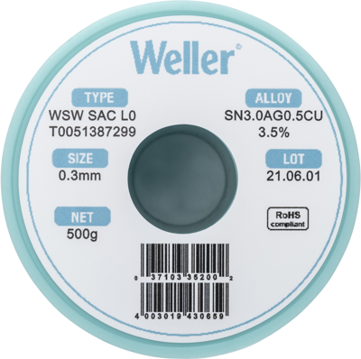 WSW SAC L0 0,3MM 500G Weller Solder Wires Image 3