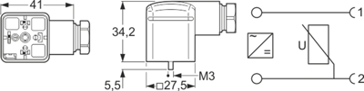 934888038 Hirschmann Automation and Control DIN Valve Connectors