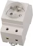 Built-in socket outlet, gray, 16 A/250 V, France, IP20, EK633.3